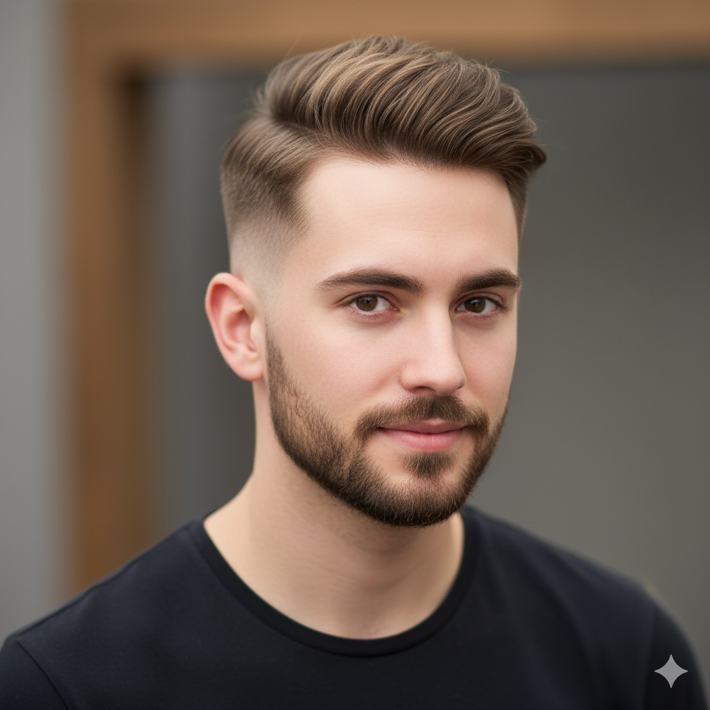 Classic Low Taper Fade haircut showing clean lines and professional styling